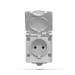 Videx Розетка Videx BINERA IP65 зовнішня 1ая сіра (VF-BNW21-G)