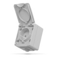 Videx Розетка Videx BINERA IP65 зовнішня 1ая сіра (VF-BNW21-G)