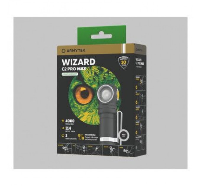 Armytek Ліхтар Armytek Wizard C2 Pro Max Magnet USB Warm (F06701W)