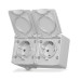 Videx Розетка Videx BINERA IP65 зовнішня 2ая із заземленням сіра (VF-BNW22G-G)