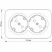Videx Розетка Videx BINERA IP20 зовнішня 2ая із заземленням біла (VF-BNS22G-W)