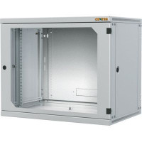 Шафа настінна Conteg 6U 19" 600 мм, знімні бічні панелі, RAL7035 (RUN-06-60/60-I)