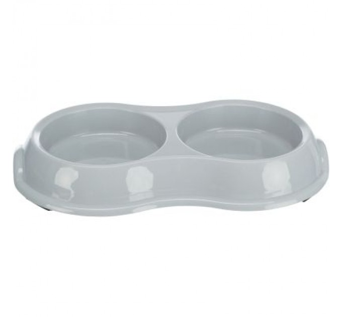 Trixie Посуд для котів Trixie Миска подвійна пластикова 2х200 мл/11 см (кольори в асортименті) (4011905249858)