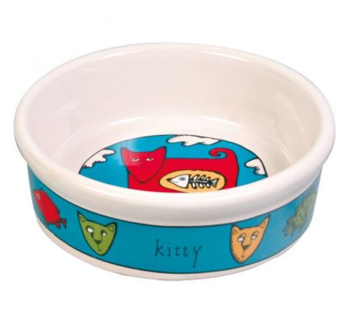 Trixie Посуд для котів Trixie Миска керамічна 200 мл/12 см (в асортименті) (4011905400815)