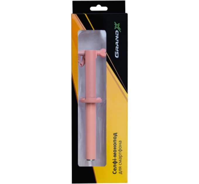 Grand-X Монопод для селфі Grand-X Elegant 3,5 U-кріплення, персиковий (E3UPC)