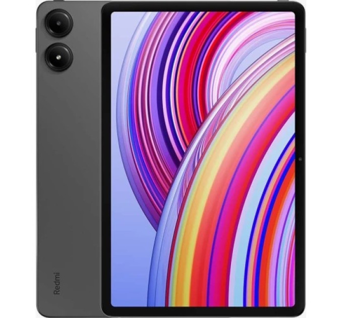 Xiaomi_ Планшет Xiaomi Redmi Pad Pro 8/256GB Graphite Gray; 12.1" (2560x1600) IPS / Qualcomm Snapdragon 7s Gen 2 / ОЗУ 8 ГБ / 256 ГБ встроенная + microSD до 1 ТБ / камера 8 Мп + 8 Мп / Wi-Fi, Bluetooth / ОС Android 14.0 / 280x181.9x7.5 мм, 571 г / 10