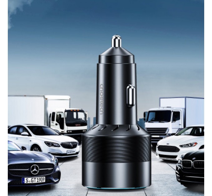Choetech Зарядний пристрій Choetech car 2хUSB-C+USB-A 130W QC3.0/PD/PPS black (TC0011-BK)