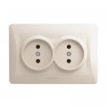 Videx Розетка Videx BINERA 2ая кремова (VF-BNSK2-CR)