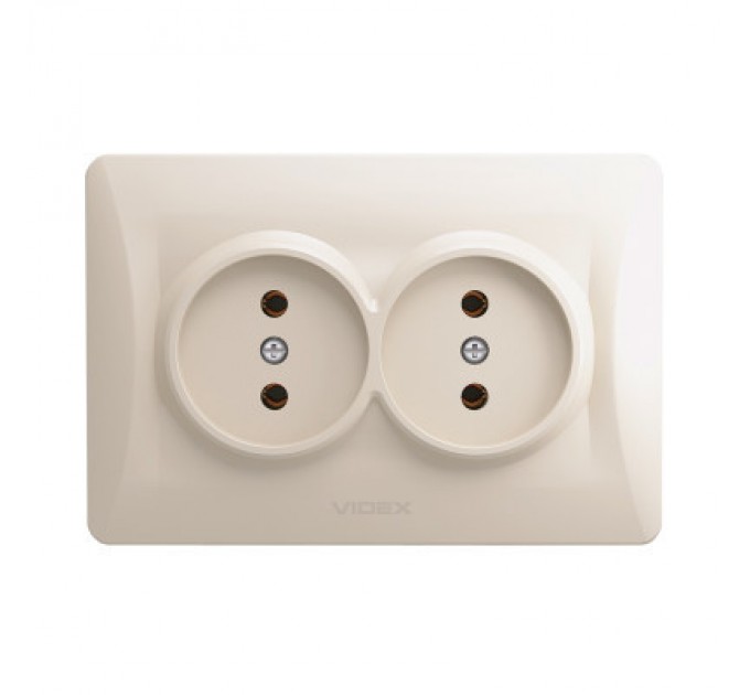 Videx Розетка Videx BINERA 2ая кремова (VF-BNSK2-CR)