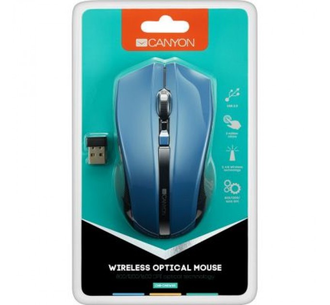 Canyon Мишка Canyon MW-5 Wireless Blue-Black (CNE-CMSW05BL)