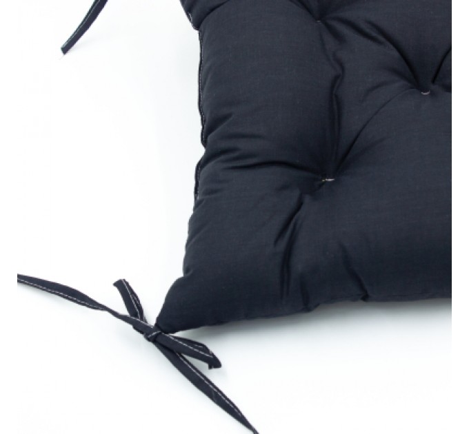 MirSon Подушка на стілець MirSon Ranforce Elite 16-9000 Black Stone 40х40 см (2200006185291)