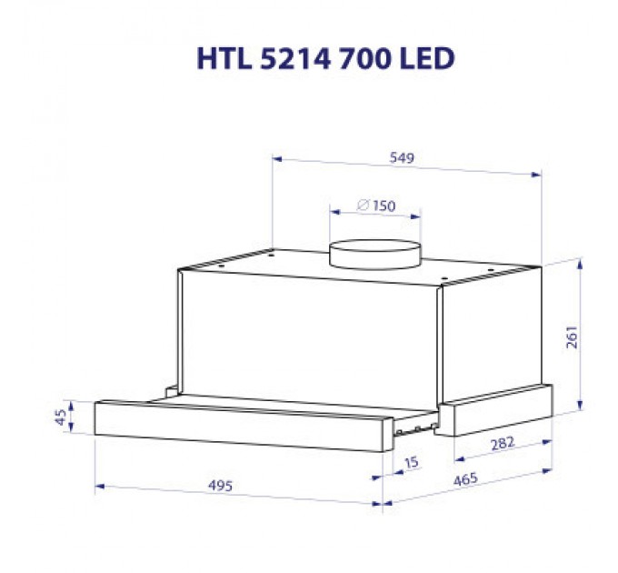 Minola Витяжка кухонна Minola HTL 5214 BL 700 LED