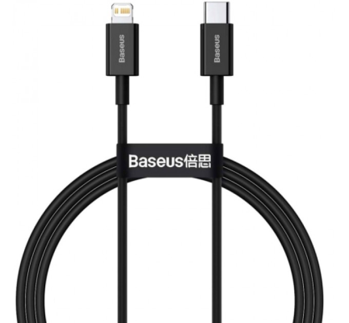 Baseus Дата кабель USB-C to Lightning 0.5m 3.0A PD Superior Series Black Baseus (CATLYS-C01)
