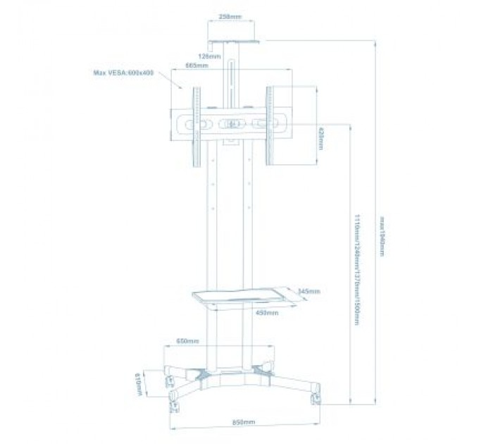 Walfix Стійка презентаційна Walfix TVS-6004B