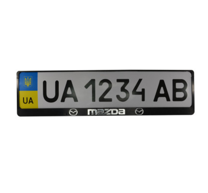 CarLife Рамка номерного знака CarLife пластик з об'ємними літерами MAZDA (2шт) (24-010)