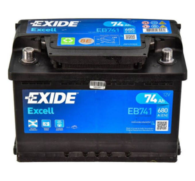 EXIDE Акумулятор автомобільний EXIDE EXCELL 74A (EB741)