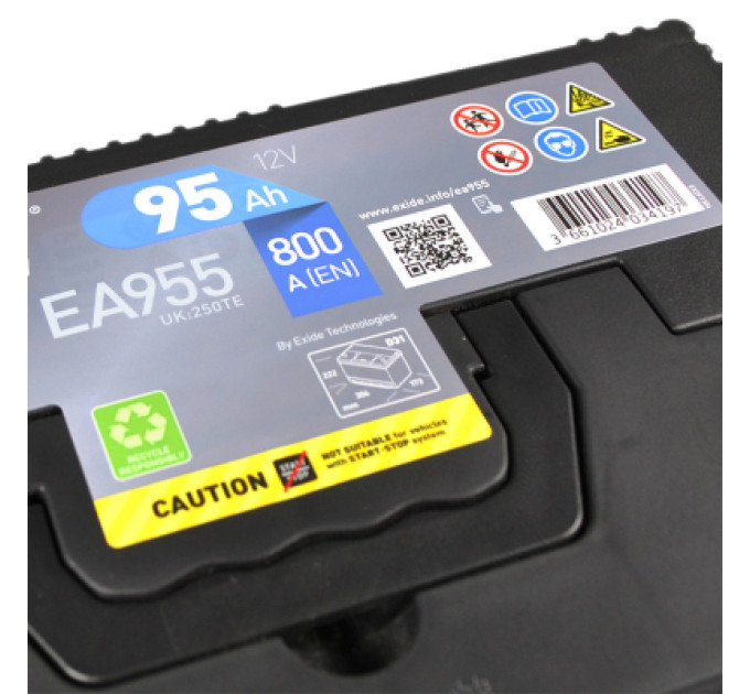 EXIDE Акумулятор автомобільний EXIDE PREMIUM 95A (EA955)