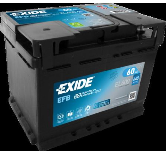 EXIDE Акумулятор автомобільний EXIDE START-STOP EFB 60A (EL600)