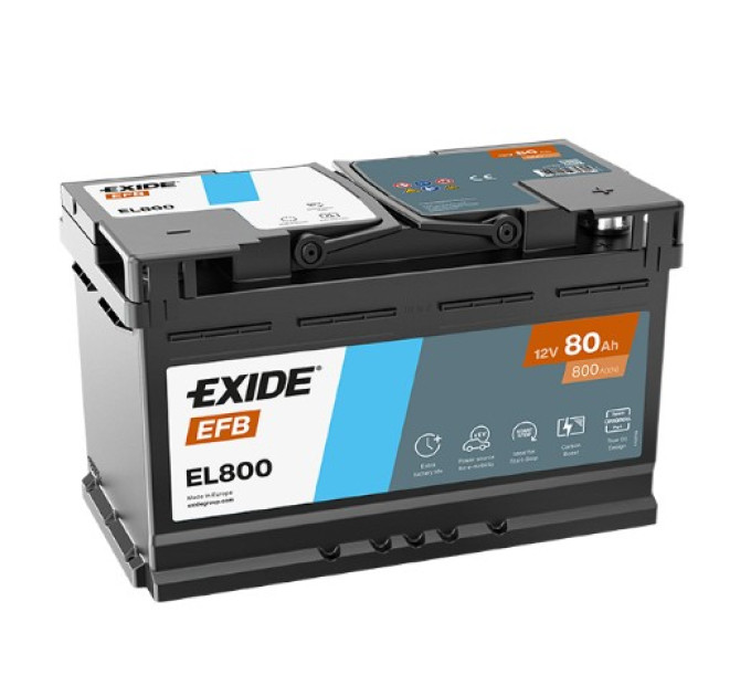 EXIDE Акумулятор автомобільний EXIDE START-STOP EFB 80A (EL800)