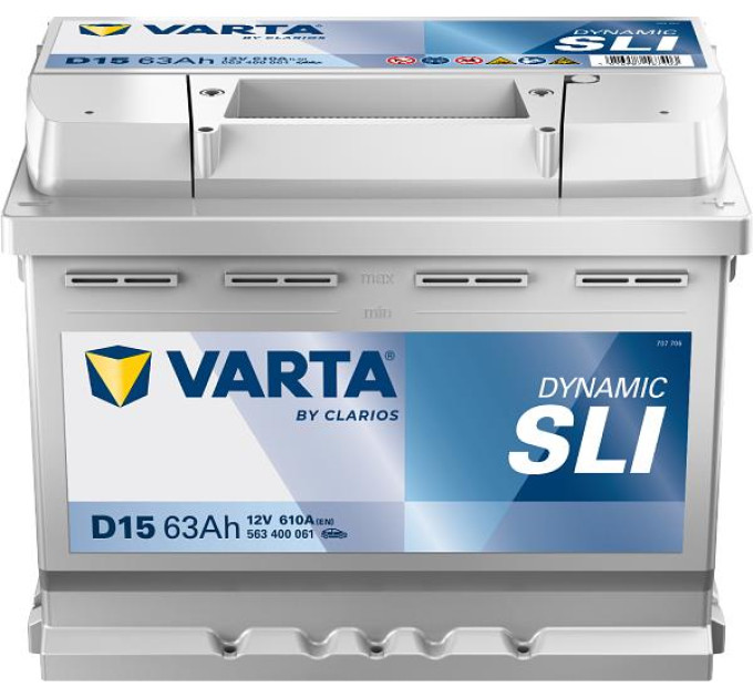 Varta Акумулятор автомобільний Varta Silver Dynamic 63Аh (563400061)