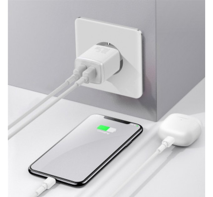 Baseus Зарядний пристрій Baseus Compact Charger 2U White (CCXJ010202)