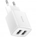 Baseus Зарядний пристрій Baseus Compact Charger 2U White (CCXJ010202)