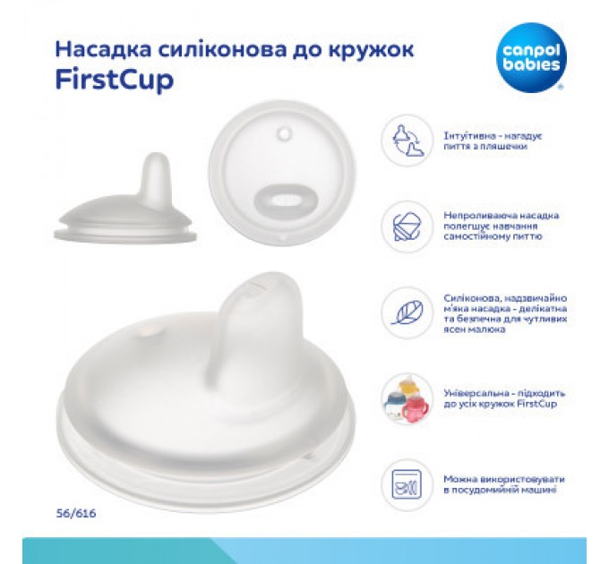 Canpol babies Поїльник-непроливайка Canpol babies Bonjour Paris з силіконовим носиком FirstCup 250 мл Рожева (56/613_pin)