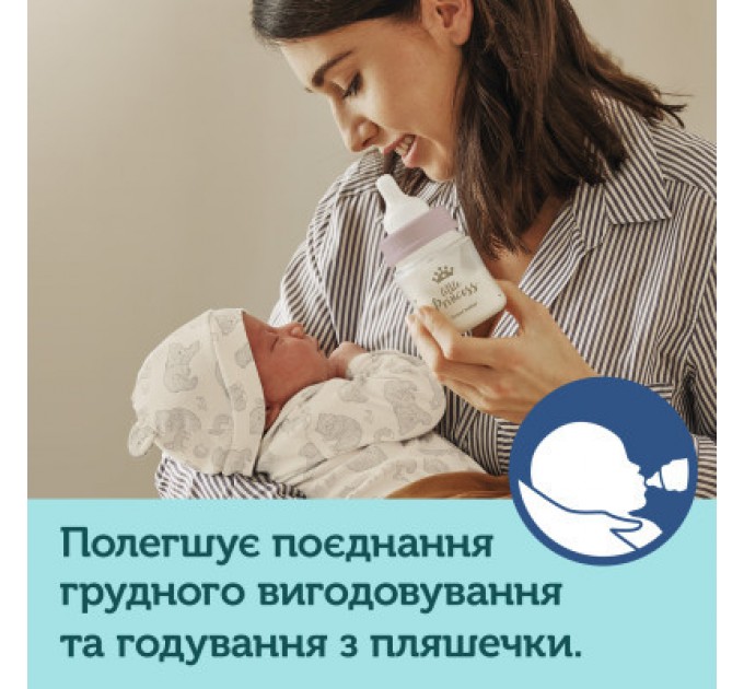 Canpol babies Пляшечка для годування Canpol babies Royal Baby з широким отвором 120 мл Рожева (35/233_pin)