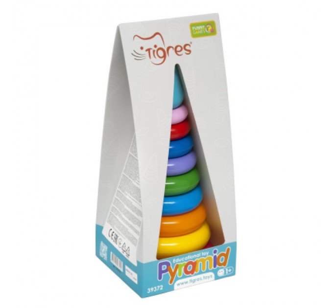 Tigres Розвиваюча іграшка Tigres Пірамідка ЛЮКС в коробці (39372)