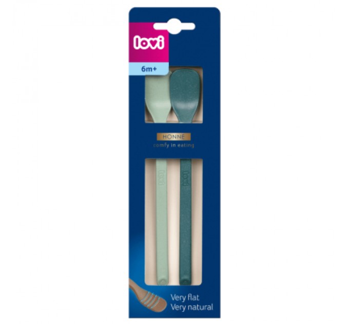 Lovi Набір дитячого посуду Lovi Pistachio Перша ложечка для годування 2 шт (35/582_gre)