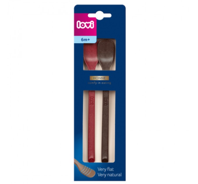 Lovi Набір дитячого посуду Lovi Tamarillo Перша ложечка для годування 2 шт (35/582_red)