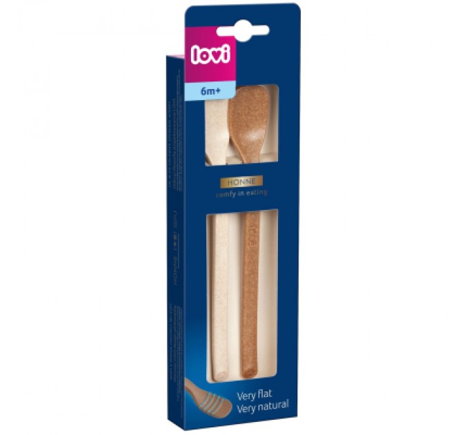 Lovi Набір дитячого посуду Lovi Granola Перша ложечка для годування 2 шт (35/582_bei)