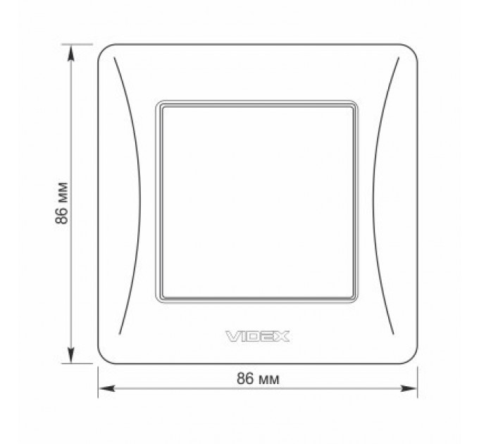 Videx Вимикач Videx BINERA 1кл чорний графіт (VF-BNSW1-BG)