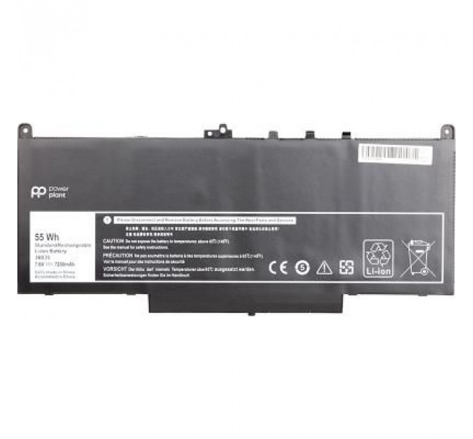Акумулятор до ноутбука DELL Latitude E7270 (J60J5) 7.6V 7200mAh PowerPlant (NB441143)