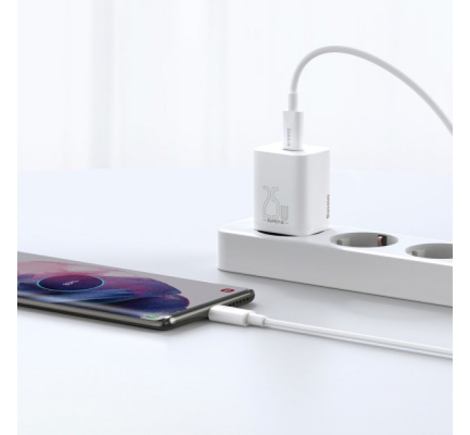 Baseus Зарядний пристрій Baseus Super Si Quick Charger 1C White (CCSP020102)