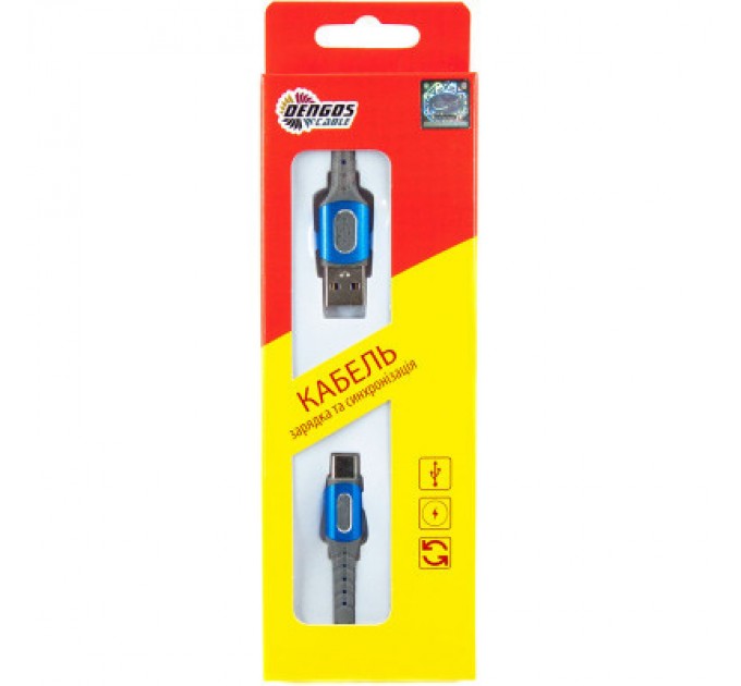 Dengos Дата кабель USB 2.0 AM to Type-C 1.0m blue Dengos (NTK-TC-LP-BLUE)