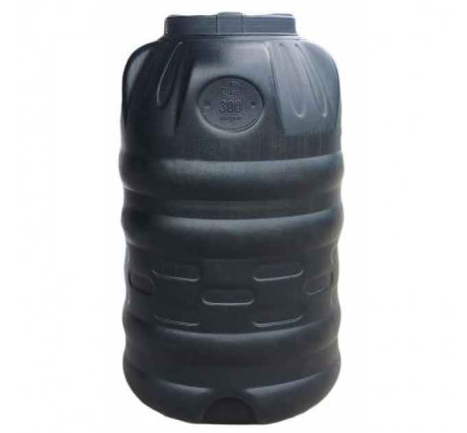 Пласт Бак Ємність для води Пласт Бак вертикальна не харчова 300 л чорна видувна (6500)