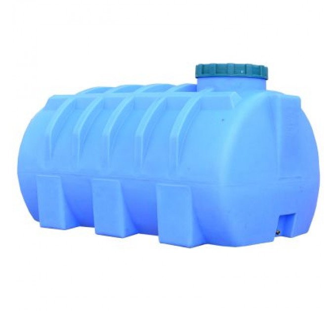 Пласт Бак Ємність для води Пласт Бак горизонтальна харчова 750 л синя (12466)