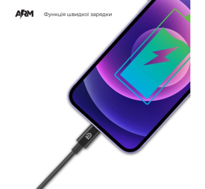 Armorstandart Дата кабель USB-C to Lightning 1.2m AMQGJ2BL black Armorstandart (ARM64374)