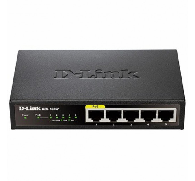 Комутатор мережевий D-Link DES-1005P