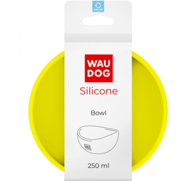 WAUDOG Посуд для котів WAUDOG Silicone Миска 250 мл жовта (50818)