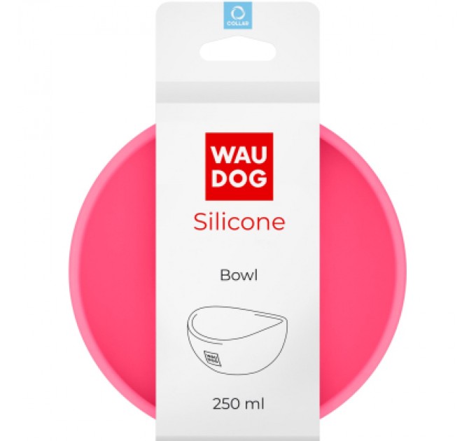 WAUDOG Посуд для котів WAUDOG Silicone Миска 250 мл рожева (50817)
