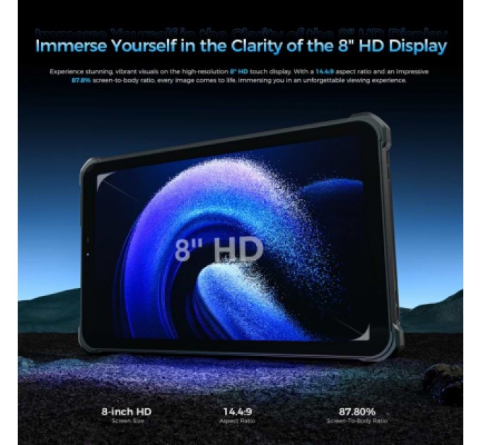 OUKITEL Планшет OUKITEL RT3plus 8" 4/128GB/ NFC / LTE Black (6941749808516)