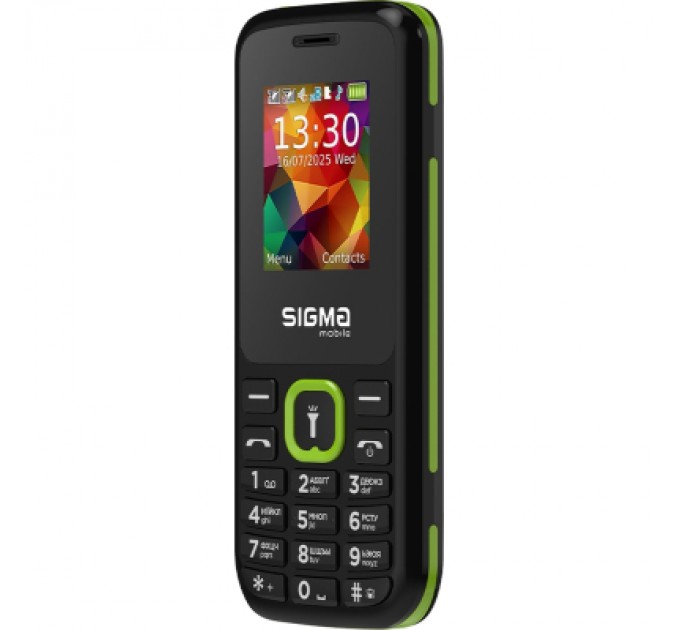 Sigma Мобільний телефон Sigma X-style 171 MINI Track Black-Green (4827798813720)