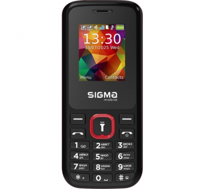 Sigma Мобільний телефон Sigma X-style 171 MINI Track Black-Red (4827798813744)