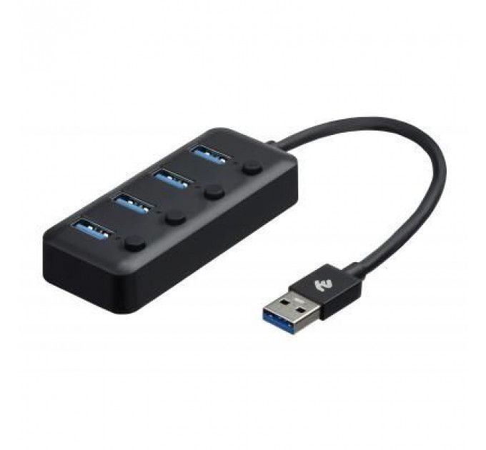 Концентратор 2E USB 2.0 to 4*USB3.0, with switch, 0.25 м (2E-W1405)
