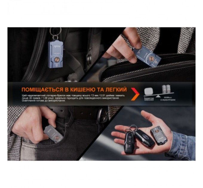 Fenix Ліхтар Fenix E03R V2.0 Grey (E03RV20GR)