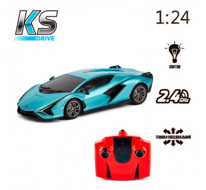 KS Drive Радіокерована іграшка KS Drive Lamborghini Sian 1:24, 2.4Ghz синий (124GLSB)