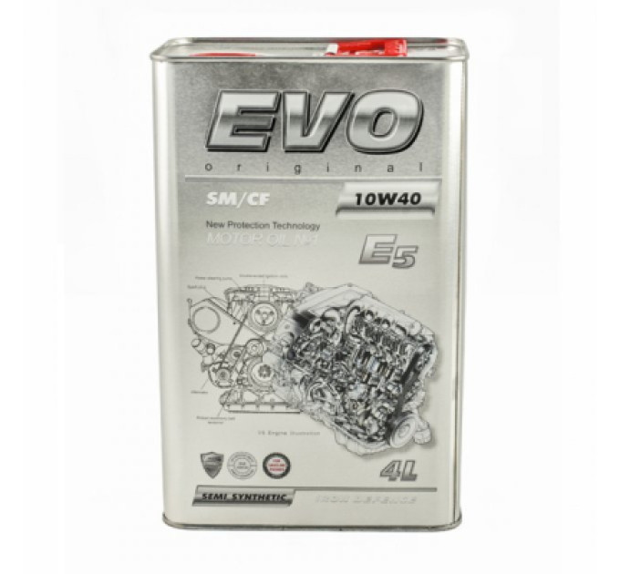 EVO Моторна олива EVO E5 10W-40 SM/CF 4L (E5 4L 10W-40)