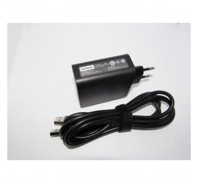 Блок живлення до ноутбуку Lenovo 65W 20V, 3.25A / 5V, 2A разъем bevel USB (косой) wall mount (ADL65WDA / A40248)